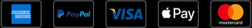 Accepted payment methods: American Express, PayPal, Visa, Apple Pay, Mastercard,